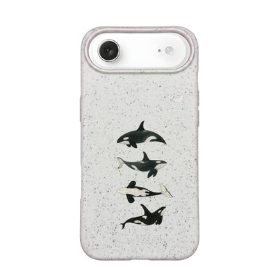 iPhone 17 Air Hülle - Orca weiß - "OrcaFamily" - nachhaltig