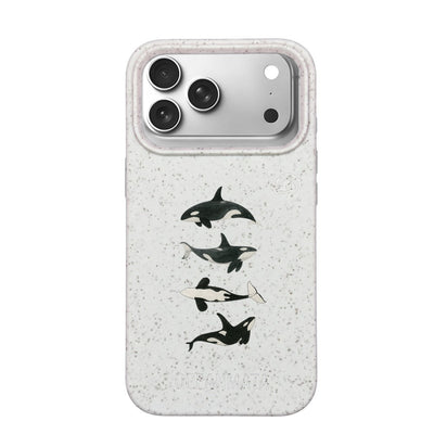 iPhone 17 Pro Max Case - Orca White - "OrcaFamily" - Sustainable