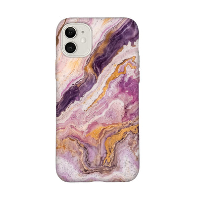 iPhone 11 Hülle - Marmor pink - "PinkMarble" - nachhaltig