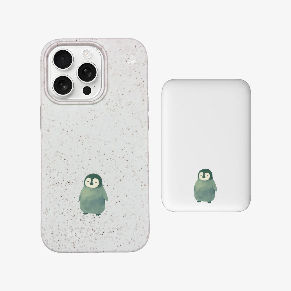 Powerbank MagSafe - "HappyPinguin" - nachhaltig