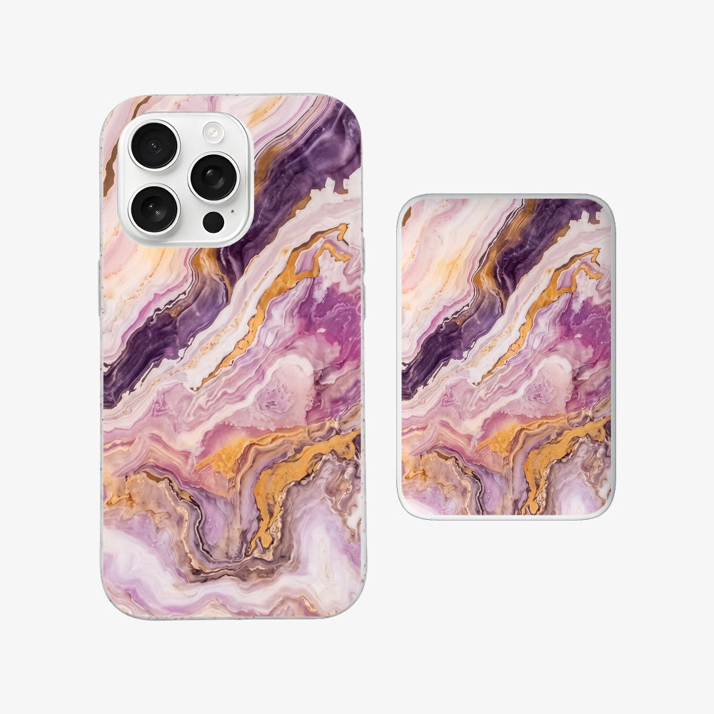 Powerbank MagSafe - "PinkMarble" - nachhaltig