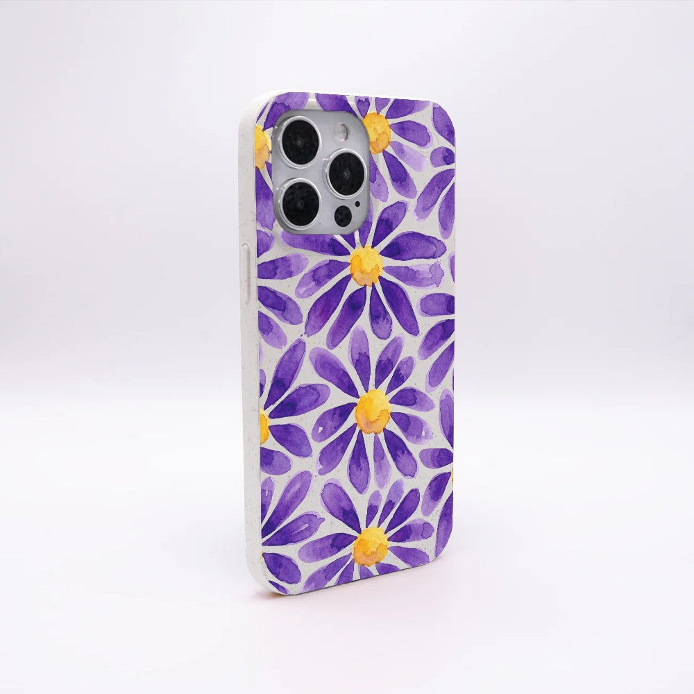 iPhone 13 pro Hülle - Blumen lila - "purplebloom" - nachhaltig