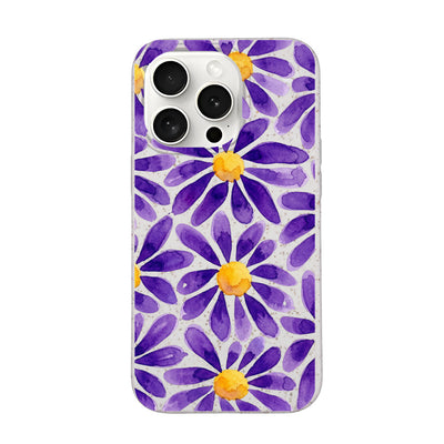 iPhone 15 pro max Hülle - Blumen lila - "purplebloom" - nachhaltig