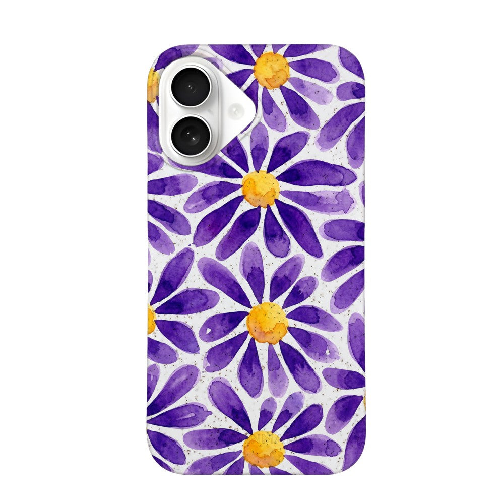 iPhone 16 Hülle - Blumen lila - "purplebloom" - nachhaltig