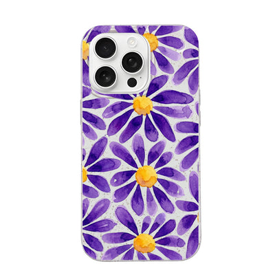 iPhone 16 pro Hülle - Blumen lila - "purplebloom" - nachhaltig