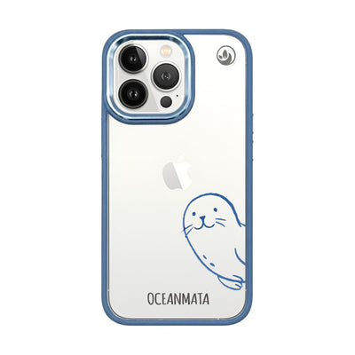 iPhone 13 pro case - seal blue - "Robby" - sustainable