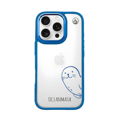 iPhone 16 pro case - seal blue - "Robby" - sustainable