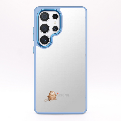 Samsung S25+ Hülle - Biber blau - "BeaverBliss" - nachhaltig