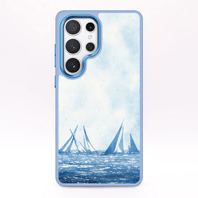 Samsung S25 Ultra Hülle - segeln blau - "BlueHorizon" - nachhaltig