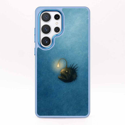 Samsung S25+ Hülle - Anglerfisch blau - "Sour" - nachhaltig