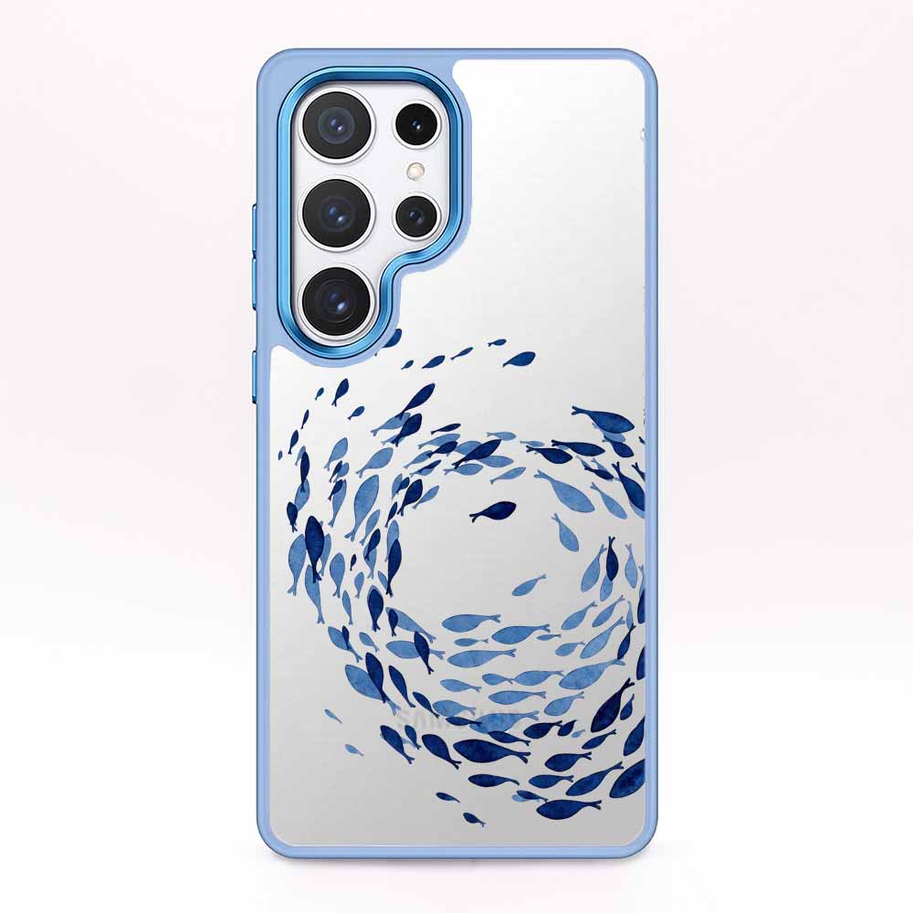 Samsung S25+ Hülle - Schwarm blau - "Swarmin" - nachhaltig