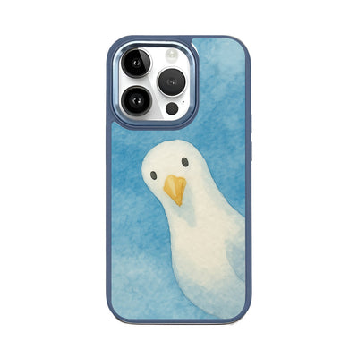 iPhone 14 pro max hoesje - Meeuwenblauw - "Meeuw" - duurzaam