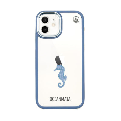 iPhone 12 mini Hülle - Seepferdchen weiß - "SeahorseTale" - nachhaltig