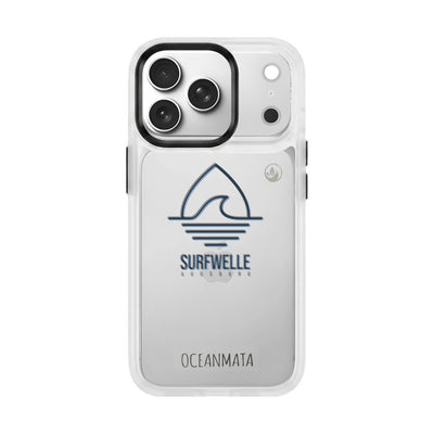 iPhone 18 Pro Max / 17 Pro Max Hülle - Surfwelle blau - "Surfwelle Augsburg" - nachhaltig