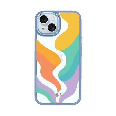 iPhone 15 case - colorful waves - "Tide Flow" - sustainable