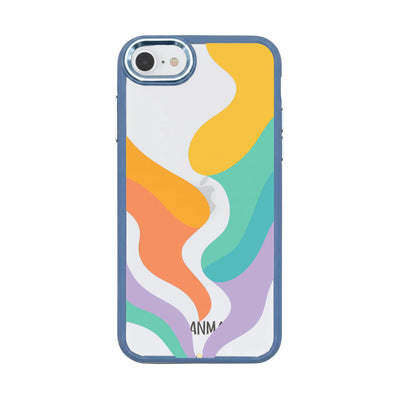iPhone SE/7/8 case - colorful waves - "Tide Flow" - sustainable