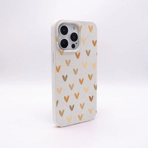 iPhone SE/7/8 Hülle - Herz weiß - "AutumnLove" - nachhaltig