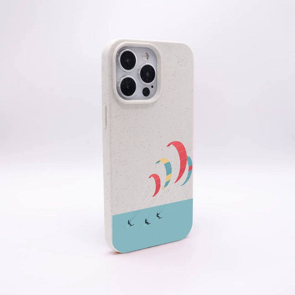 iPhone 16 pro max Hülle - Kite weiß - "Kitesurf" - nachhaltig