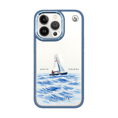 iPhone 13 Pro Case - Sailing White - "Golden Horizon" - Sustainable