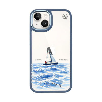 iPhone 14 Case - Sailing White - "Golden Horizon" - Sustainable