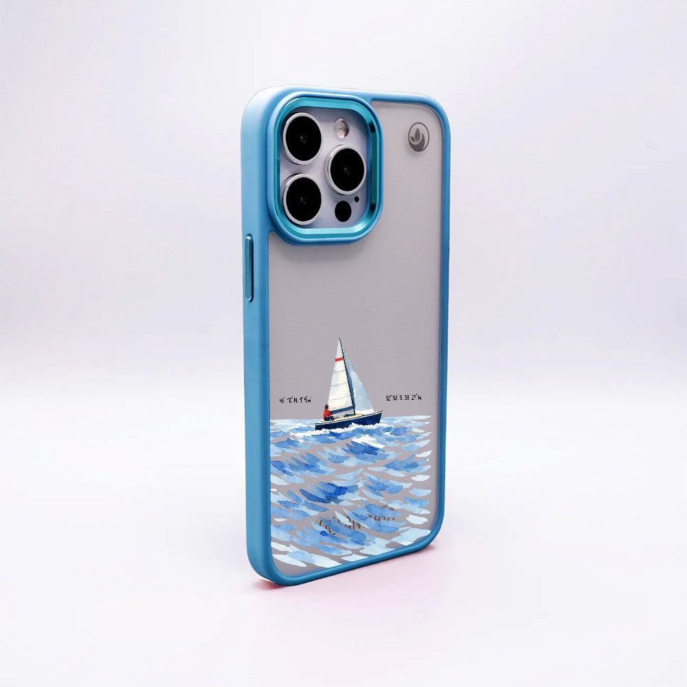 iPhone 14 Case - Sailing White - "Golden Horizon" - Sustainable