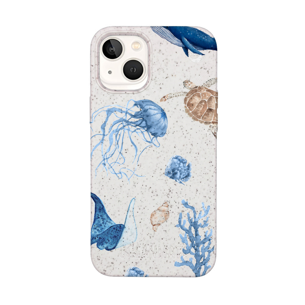iPhone 13 mini Case - white Turtle - "SeaTurtle & Friends" - sustainable