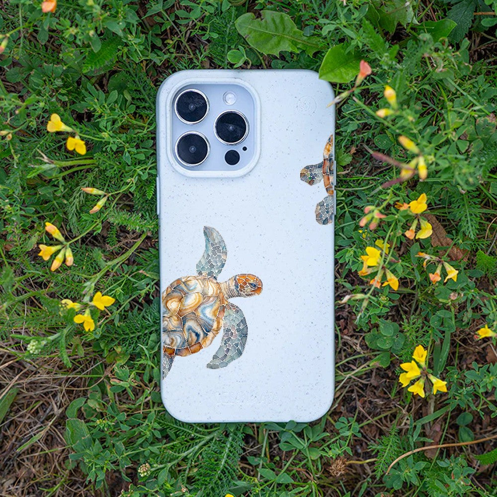 Biologisch abbaubare Handyhülle iPhone 18 Pro / 17 Pro Turtlegaze — kompostierbar — Bonus