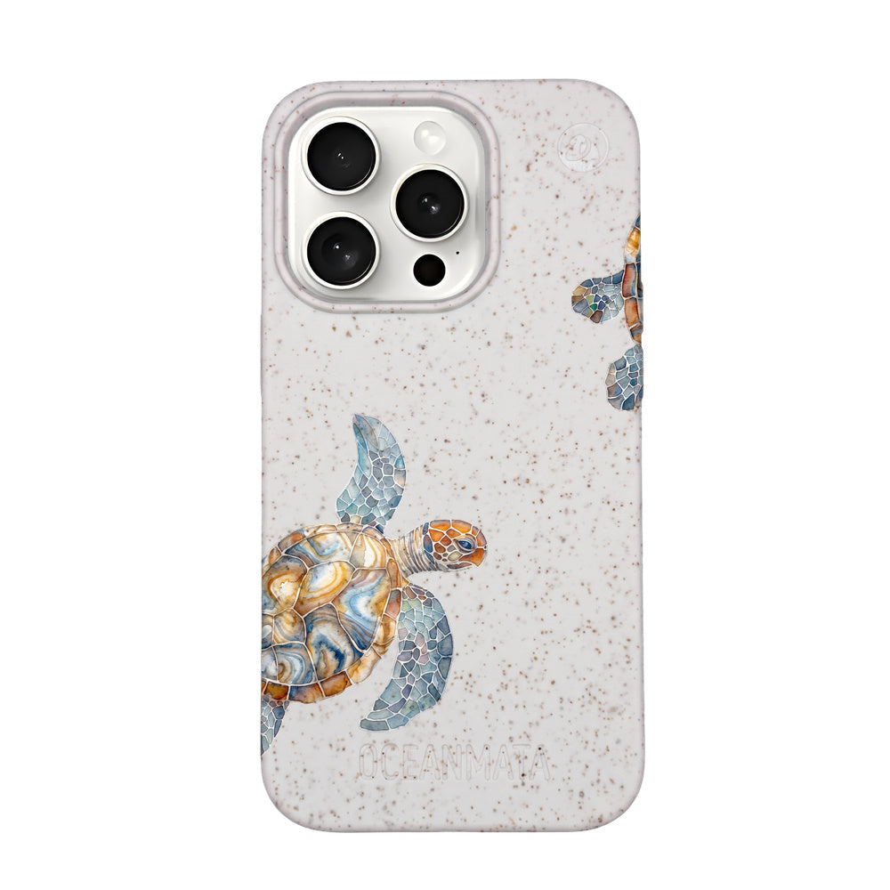 iPhone 15 Pro Max Case - Turtle White - "TurtleGaze" - sustainable