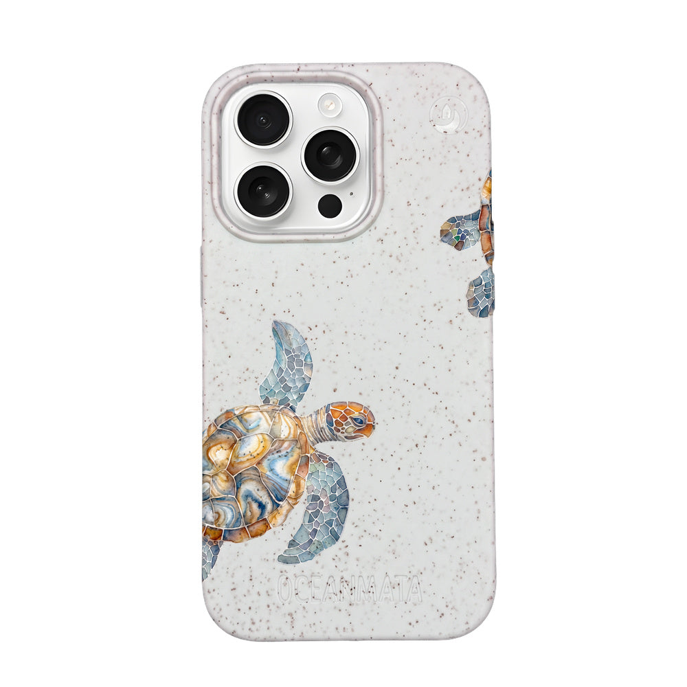 iPhone 16 Pro Max Case - Turtle White - "TurtleGaze" - sustainable