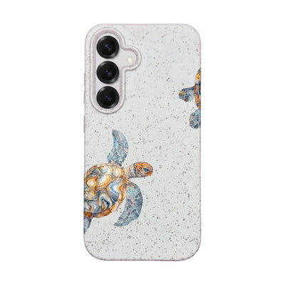 Samsung S25 Case - Turtle White - "TurtleGaze" - sustainable