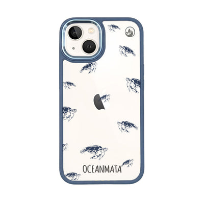 iPhone 13 Hülle - Schildkröten blau - "Turtlino" - nachhaltig