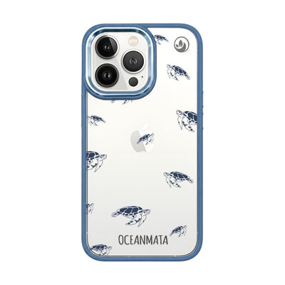 iPhone 13 pro case - turtles blue - "Turtlino" - sustainable