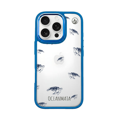 iPhone 16 pro max case - turtles blue - "Turtlino" - sustainable