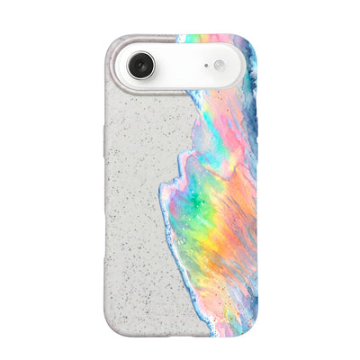 iPhone 17 Air Case - Rainbow Wave White - "WaveOfPride" - sustainable