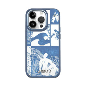 iPhone 14 pro max Hülle - Line Art Ocean - "Waves of Balance" - nachhaltig