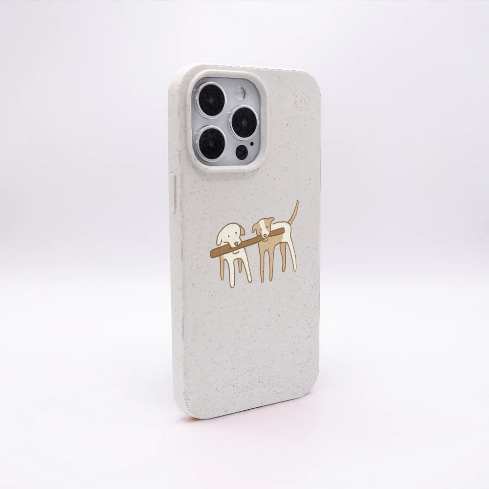 iPhone 17 Air Case - Dogs White - "Woof" - sustainable